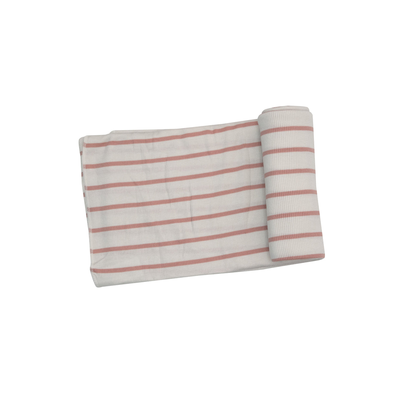 Swaddle Blanket - Rose Tan Rib Stripe - Angel Dear