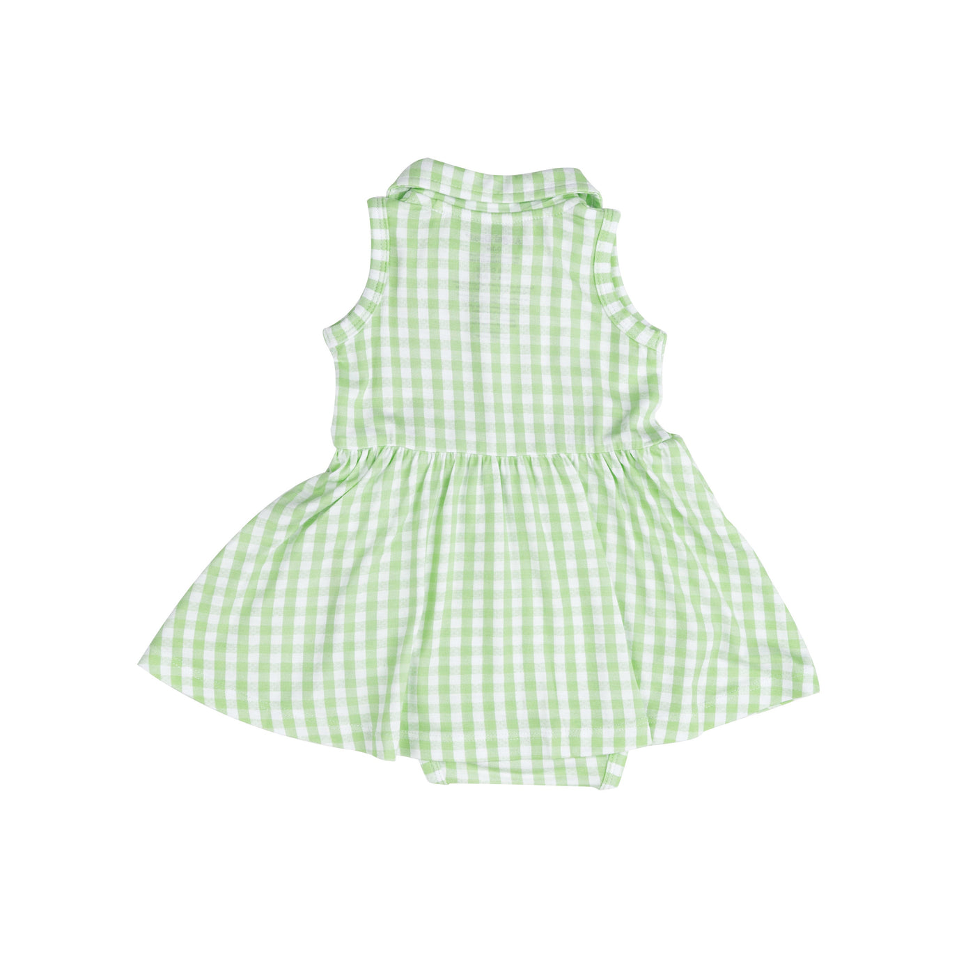 Tennis Tank Bodysuit Dress - Mini Gingham Green - Angel Dear