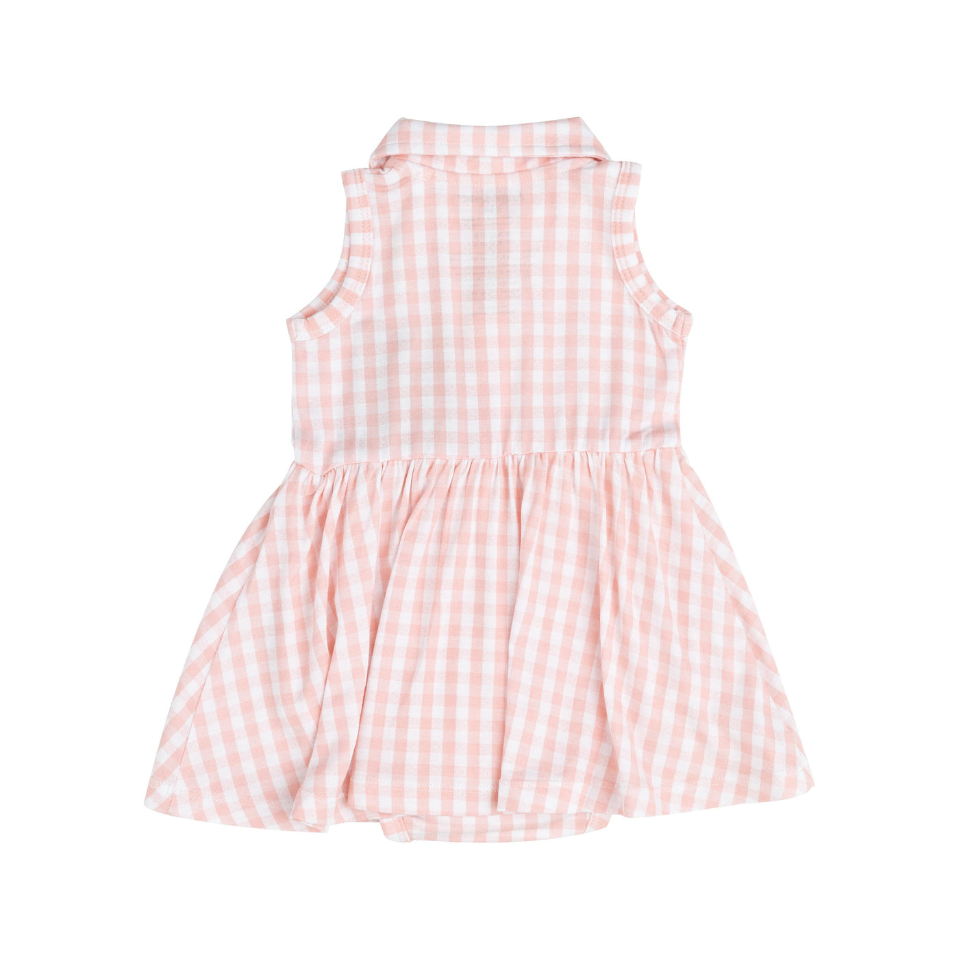 Tennis Tank Bodysuit Dress - Mini Pink Gingham by Angel Dear