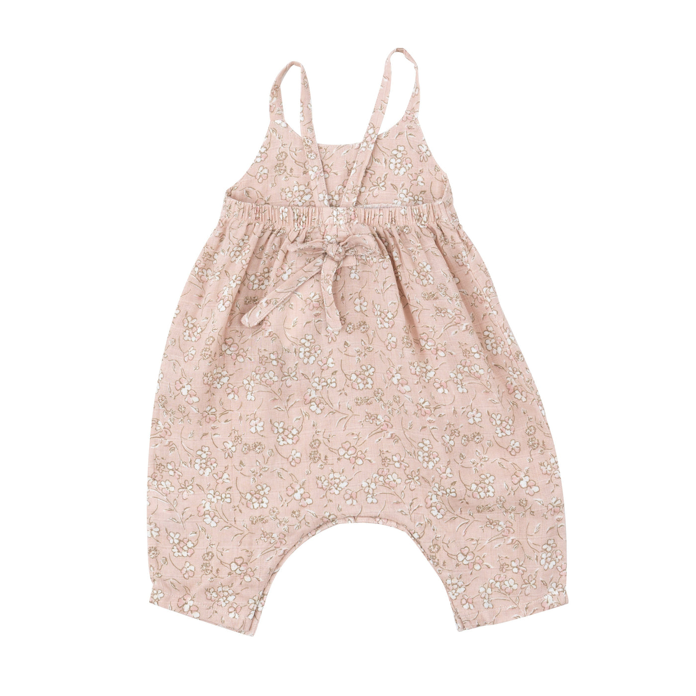 Tie Back Romper - Baby's Breath Floral-Angel Dear