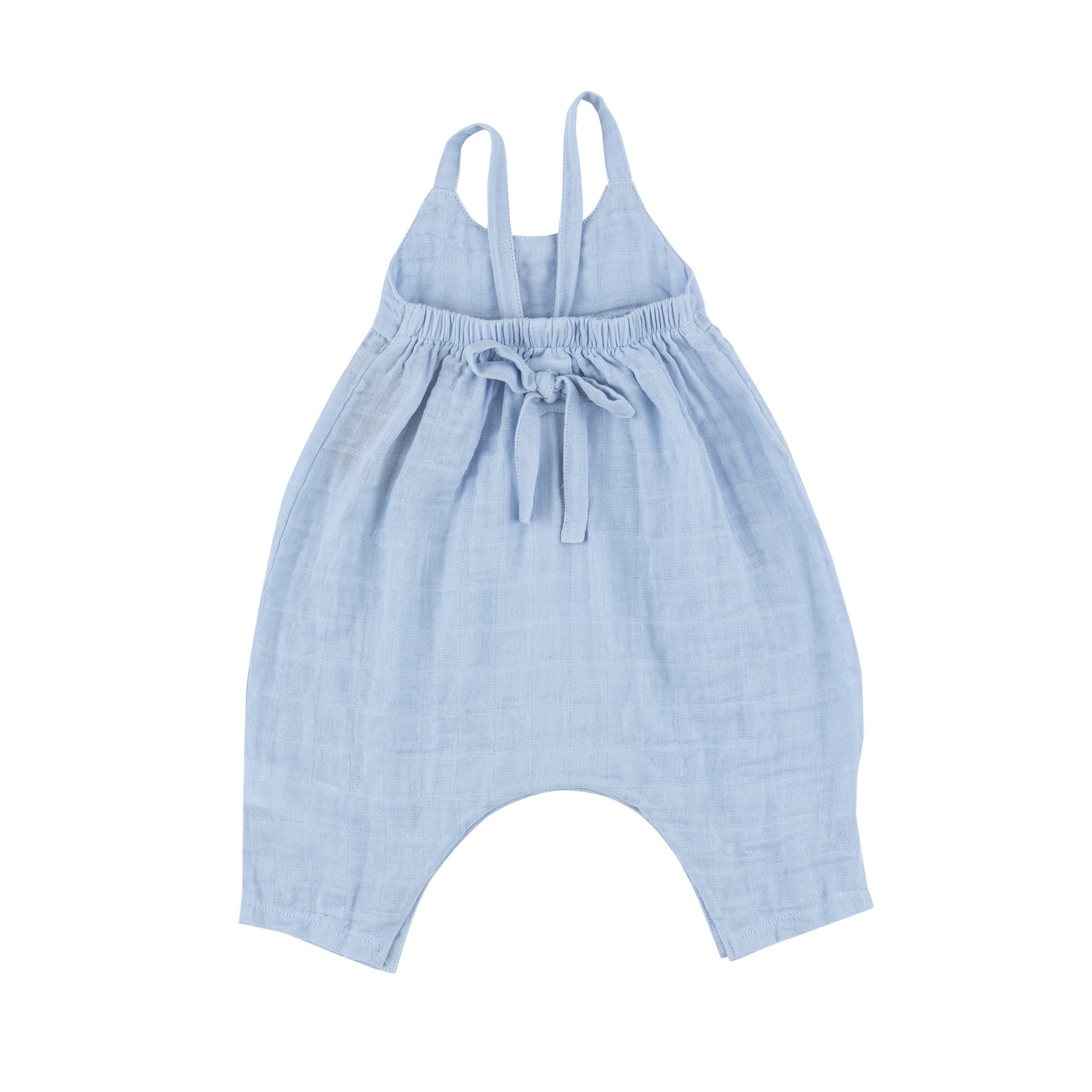 Tie Back Romper - Dusty Blue Solid Muslin by Angel Dear