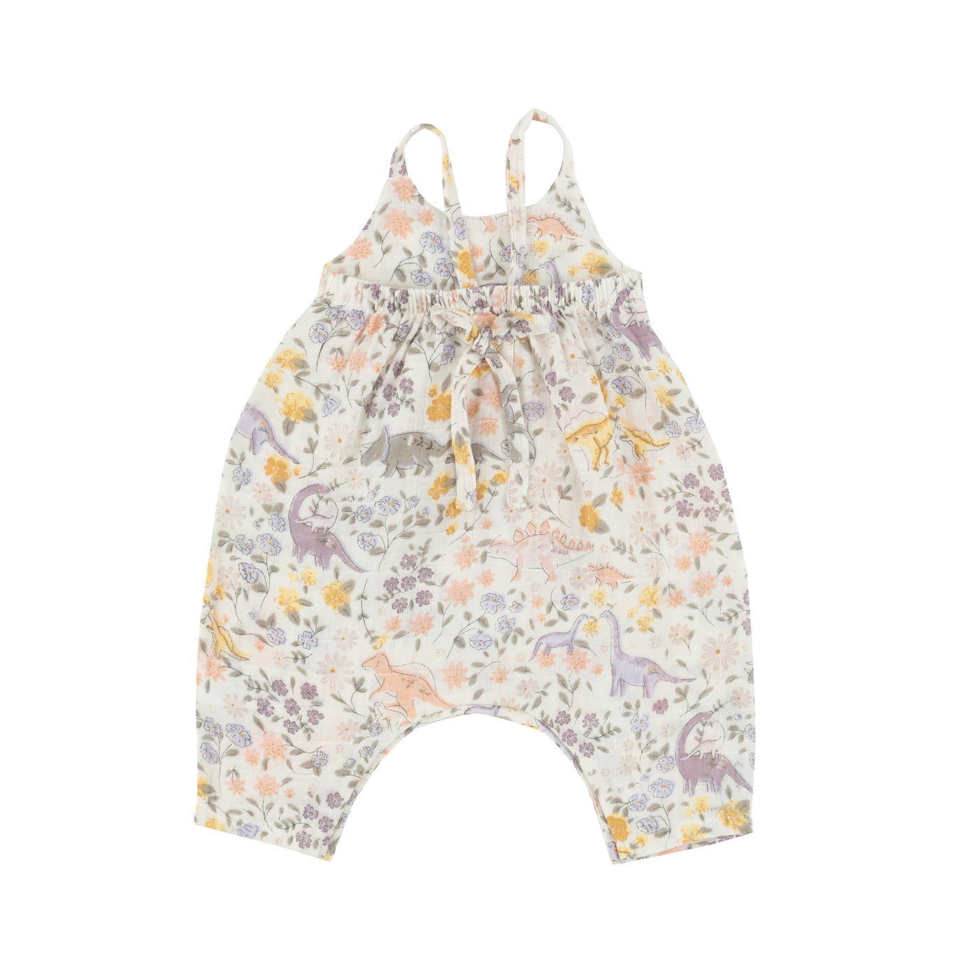 Tie Back Romper - Sweet Floral Dino by Angel Dear