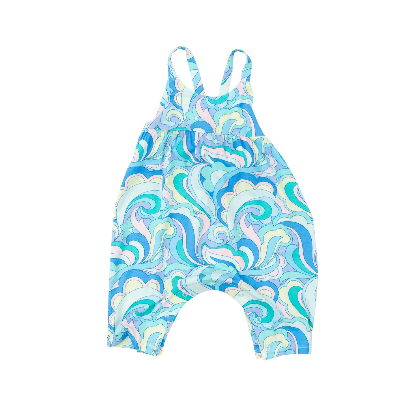 Tie Back Romper - Swirls - Angel Dear