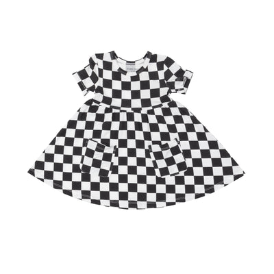 Twirly S/S Dress - Checkerboard - Angel Dear
