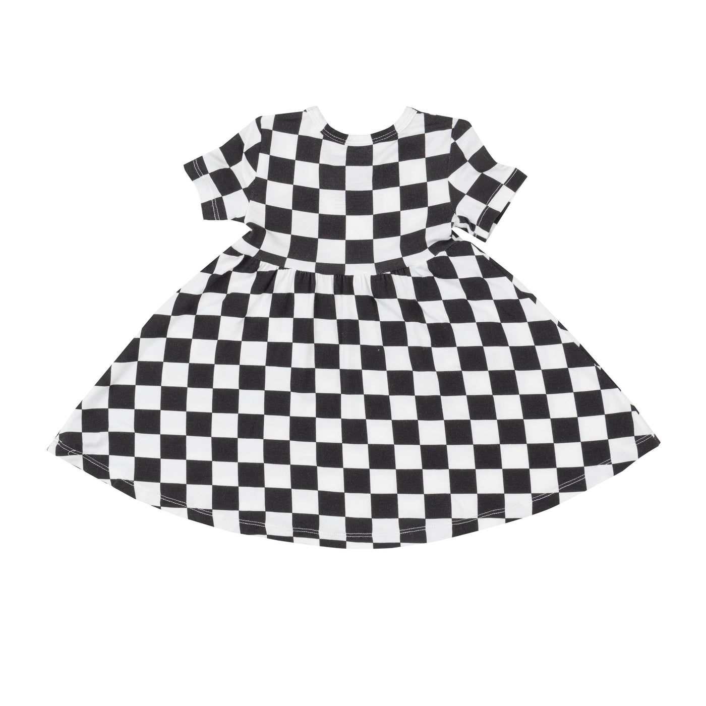 Twirly S/S Dress - Checkerboard-Angel Dear