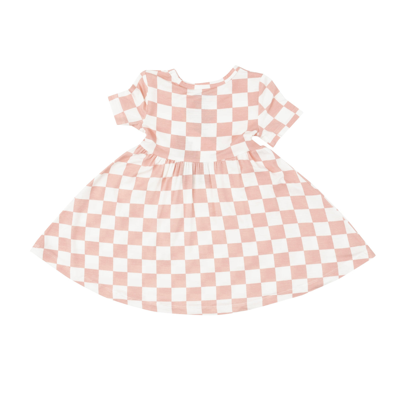 Twirly S/S Dress - Checkerboard Pink by Angel Dear