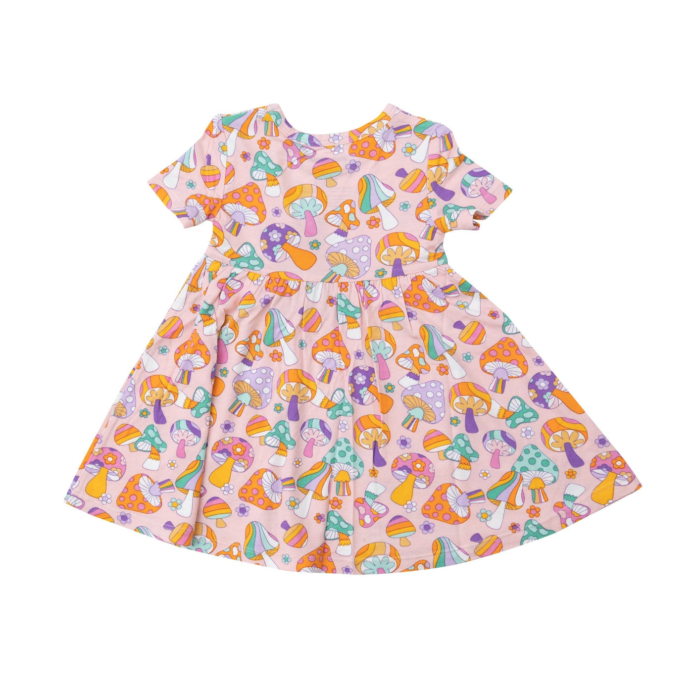 Twirly S/S Dress - Flower Power Mushrooms by Angel Dear