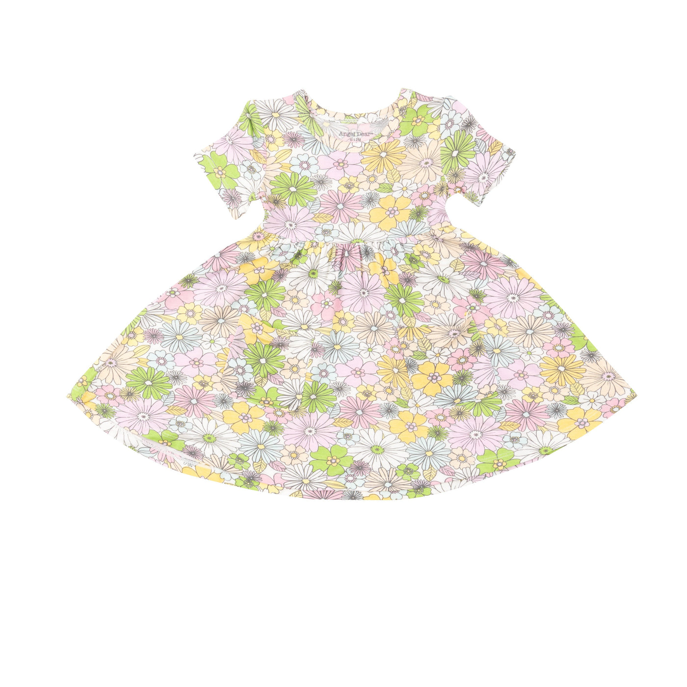 Twirly S/S Dress - Mixed Retro Floral by Angel Dear