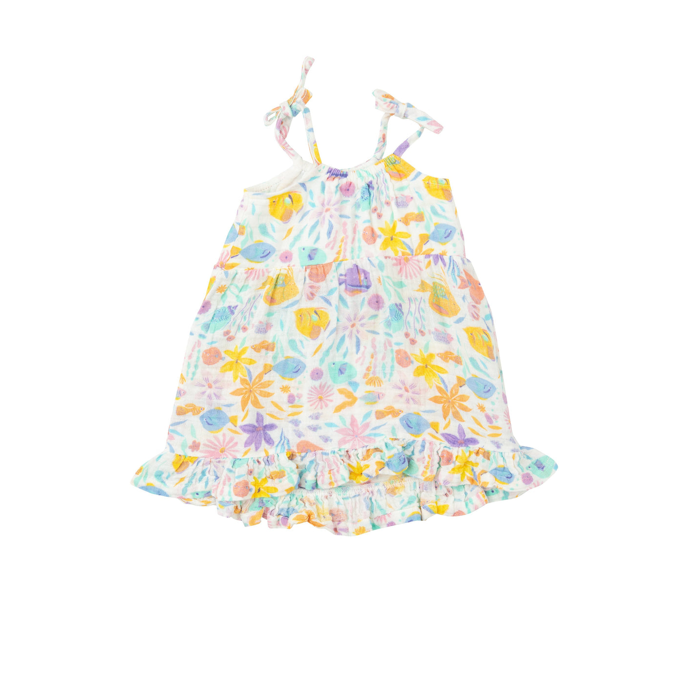 Twirly Tank Dress & Diaper Cover - Tropical Fish Floral - Angel Dear