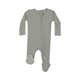 2 Way Zipper Footie - Basic - Solid Dried Sage-Angel Dear